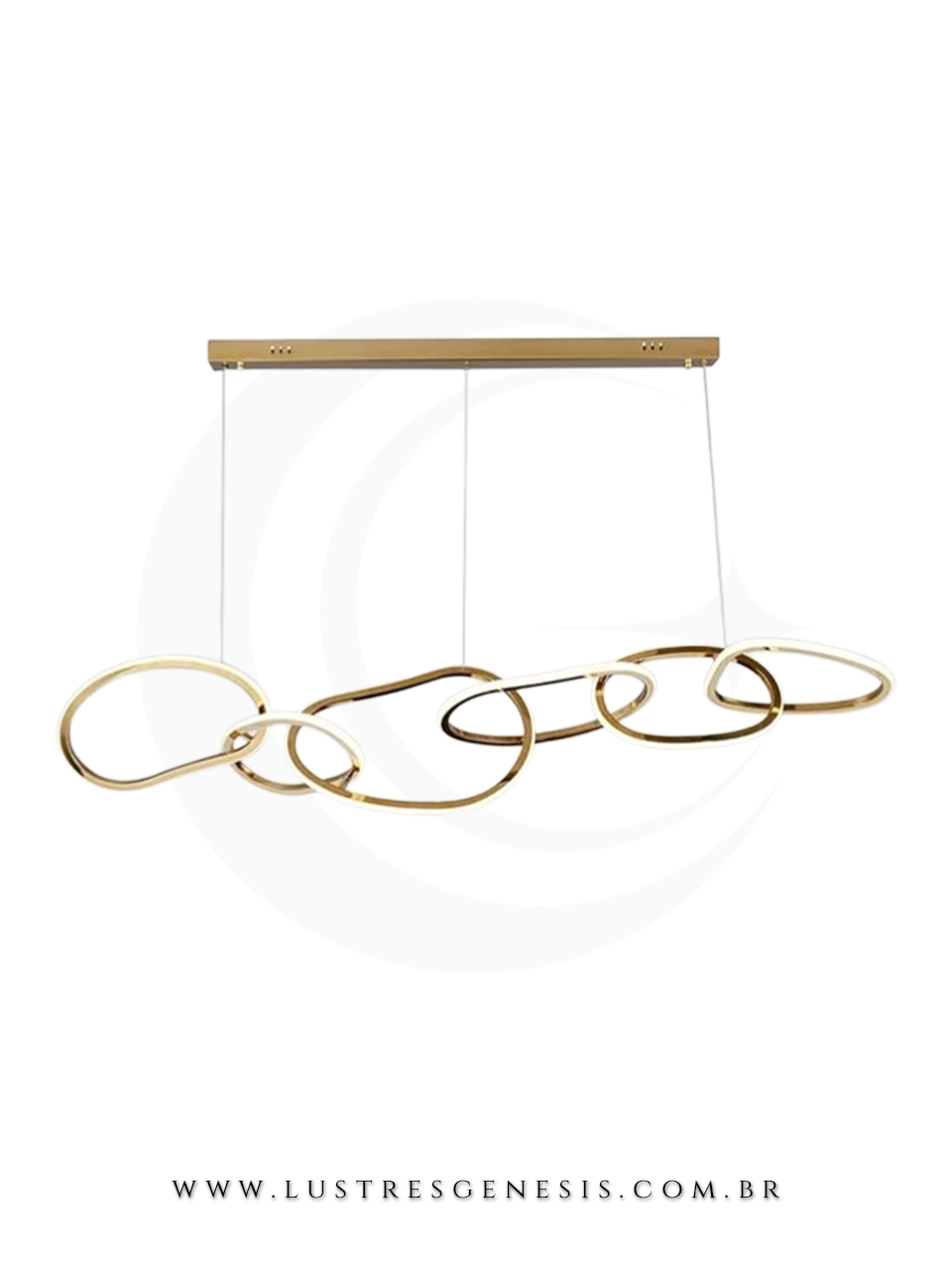 Lustre Pendente Horizontal Infinity 150cm para Mesas Grandes